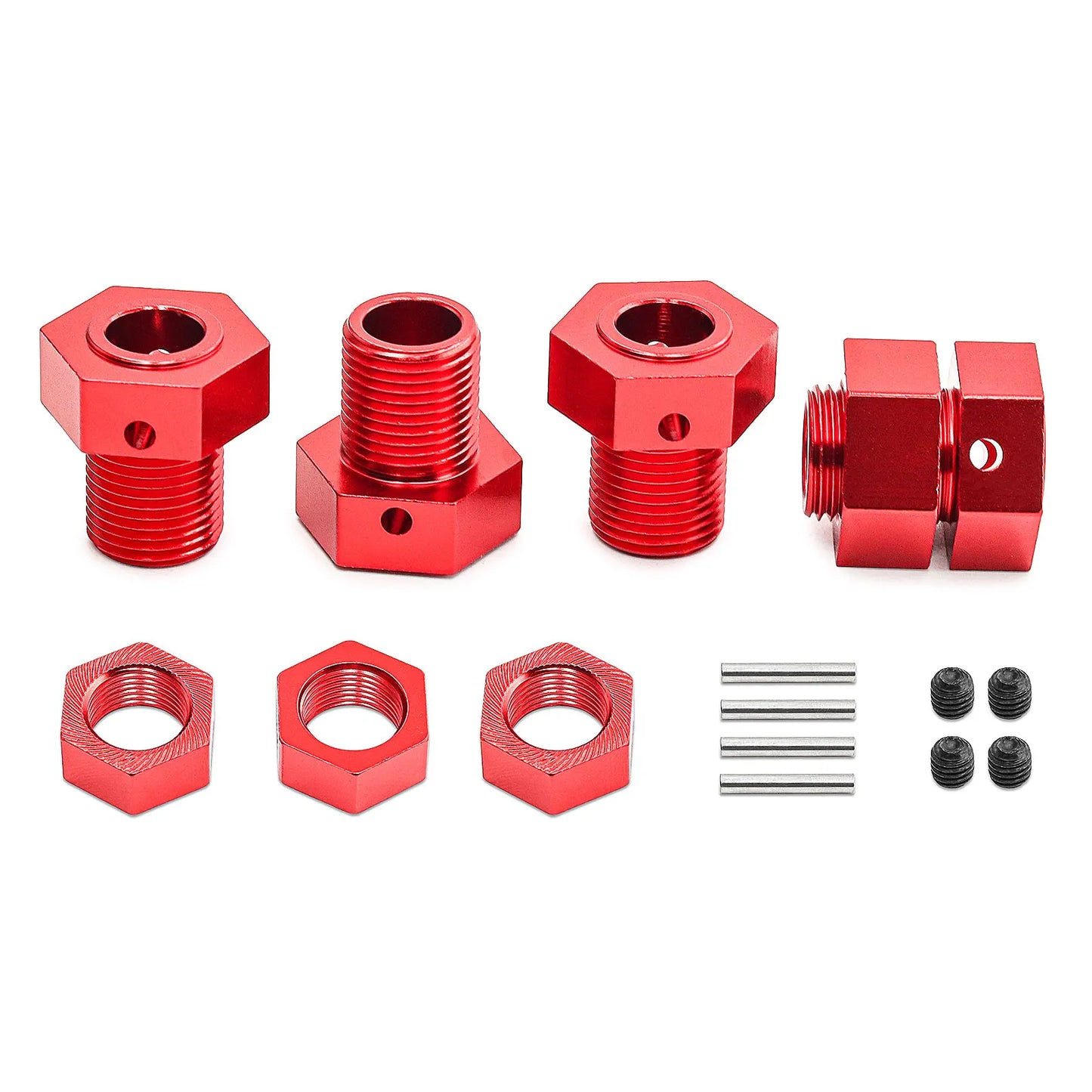 17mm Wheel Hex Bolts - Aluminum Alloy Heavy-Duty Hex Nuts, Compatible with ARRMA 1/8 KRATON OUTCAST 6S BLX Upgrade Parts