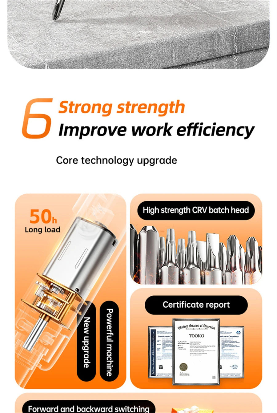 Electric Screwdriver Set Precision Power Tool Kit Rechargeable Wireless Mini Small Bits for Mobile Cell computer Repair CRV