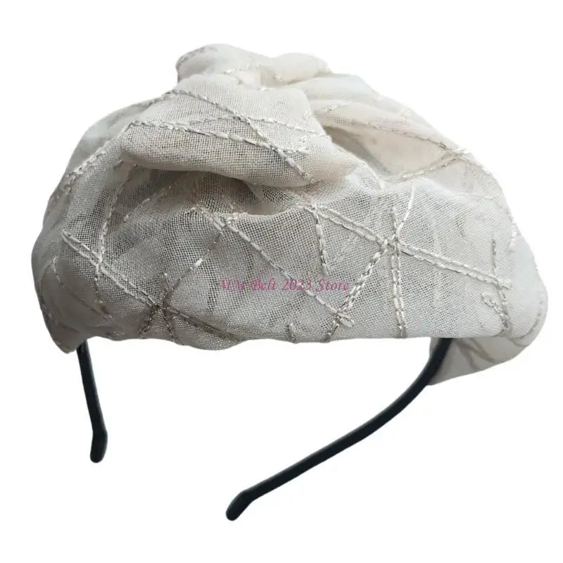 49ME Fashion Bowknot Fascinator Hat Luxurious Bows Headband With Headpiece Hair Decoration for Women and Girls