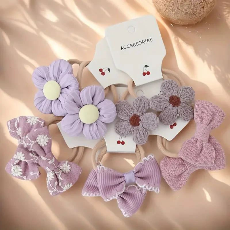 10Pcs Headbands with Colorful Flowers & Bows Soft Polyester Hairbands Perfect for Casual Wear Playful Design Hair Accessories (Free Shipping) 💝💖🌹 (Free Shipping) 💝💖🌹 (Free Shipping) 💝💖🌹 (Free Shipping) 💝💖🌹