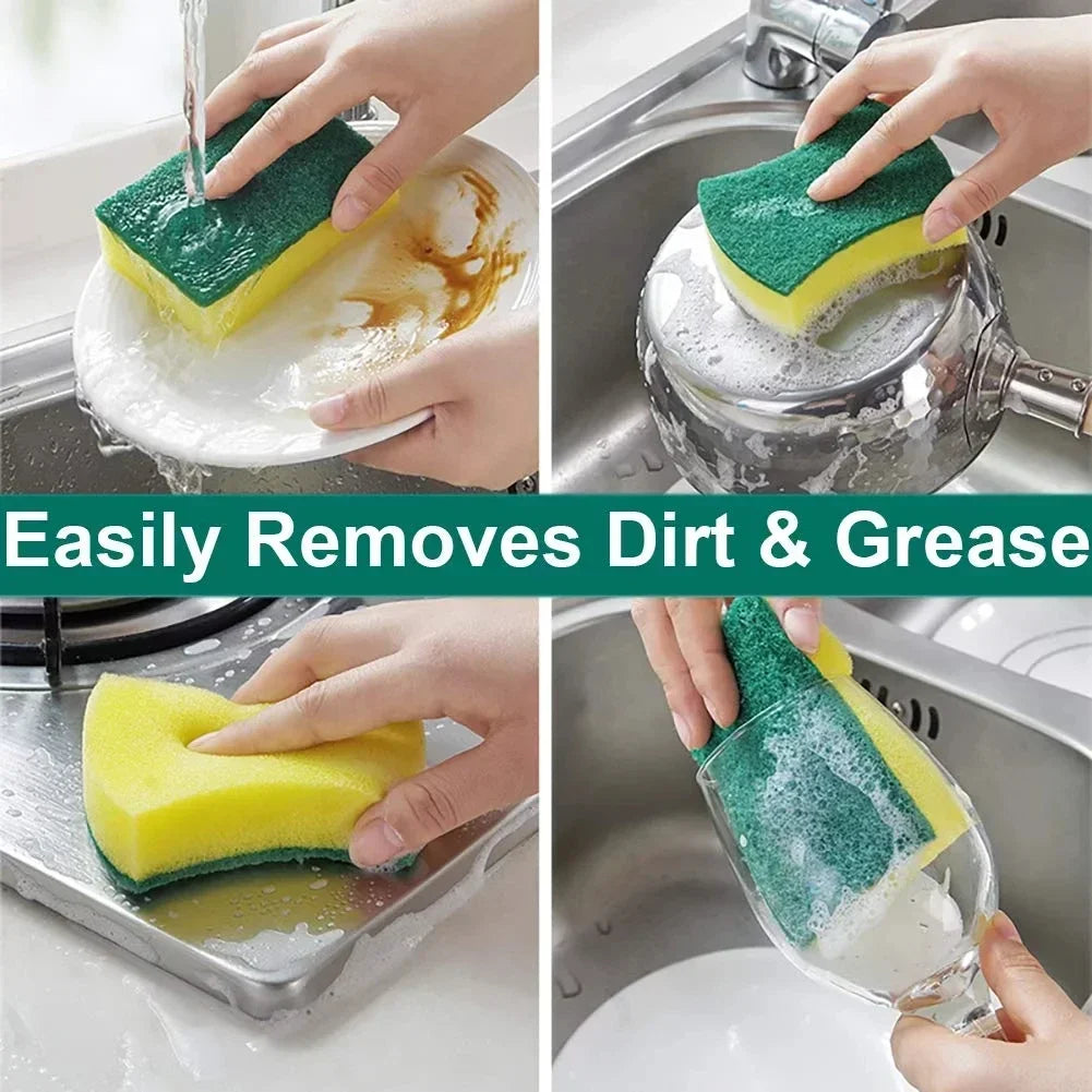 50 Highly absorbent double-sided sponge magic cleaning pot rust sponge cleaning brush kitchen cleaning tool
