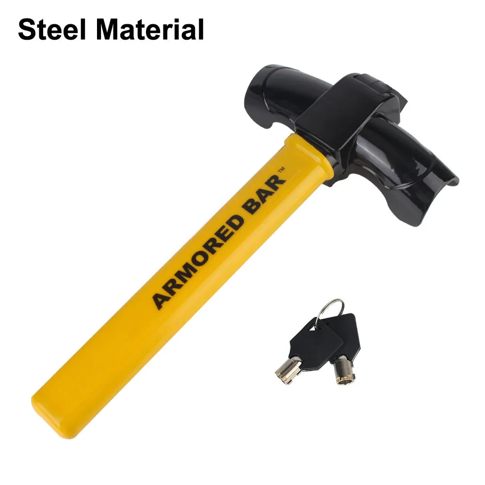 Car Accessories With Keys Security Car Locks Automobile Steering Lock Protection T-Locks Anti-Theft Car Steering Wheel Lock