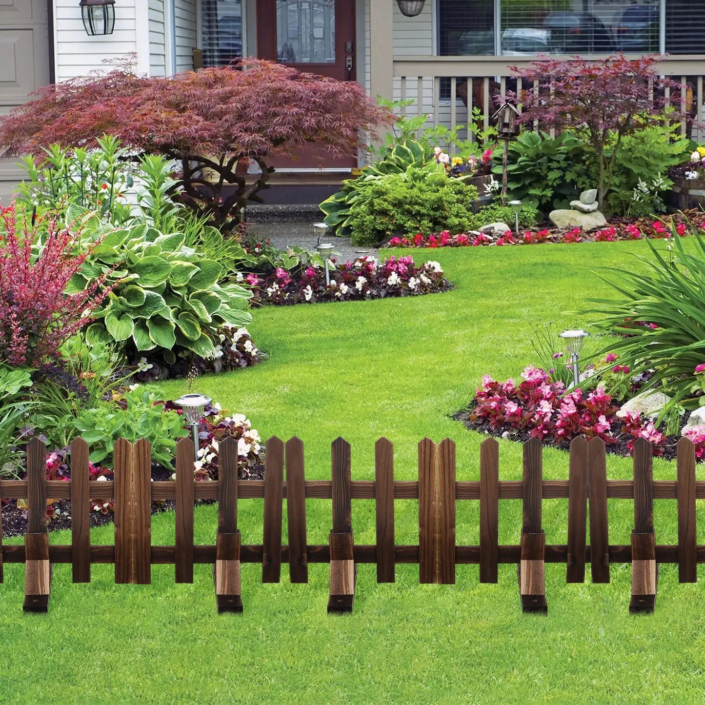 2 Pcs Plant Stands Fence Supplies Garden Lawn Fixed Support Holder Wooden Privacy Screening Fences Base Supply Accessories Baby