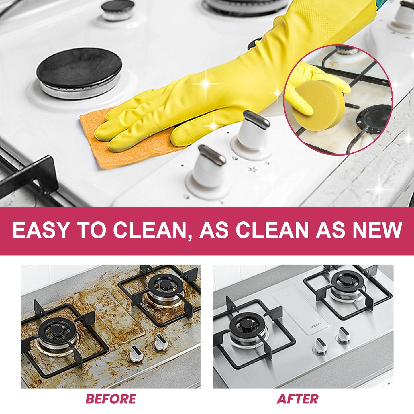 Multifunctional Kitchen Cleaner Household Cleaning Kit Quick Removal Of Stubborn Stains And Grease Kitchenware Cleaning