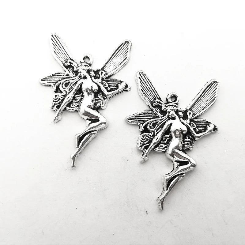 Fairy Wings Charms for Jewelry Making Angel Pendants Keychains Earrings Necklace DIY Handmade Accessories Wholesale 4 Pcs/lot