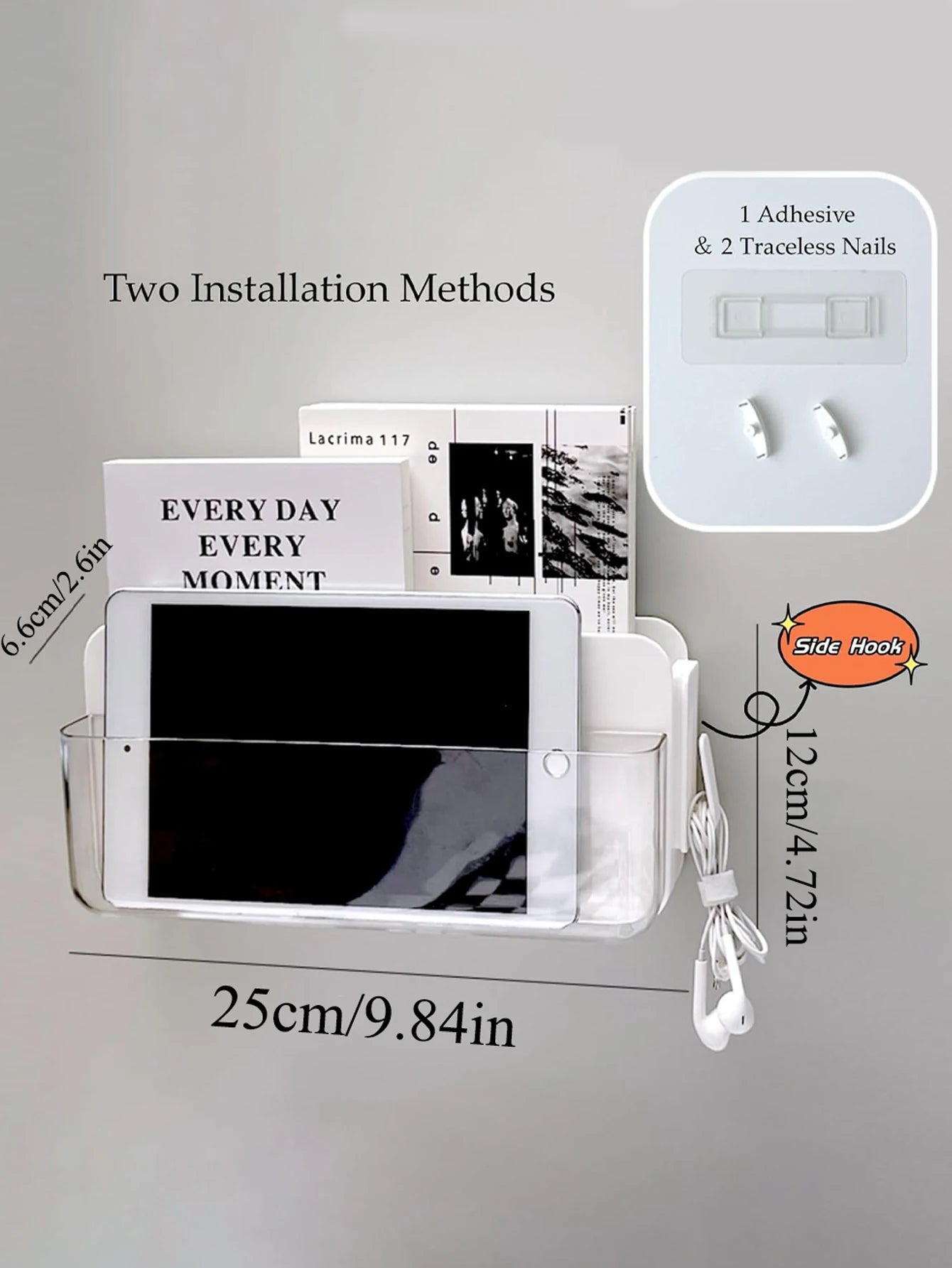 Data Cable Storage Box, Wall-mounted Storage Box,thickened Material, School and Office Sundry Storage Rack, Wall Organizer