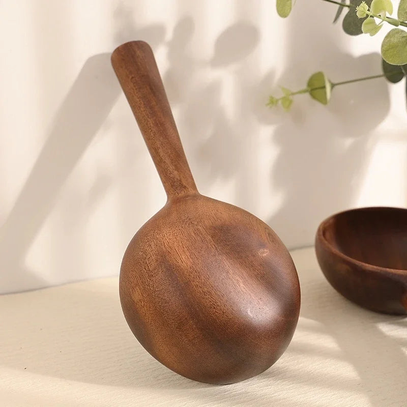 Kitchen Bar Utensils, Wooden Cutlery, Bowls, Spoons, Forks Set, Can be Used for Travel, Picnic, Portable Eco-friendly, Chunky