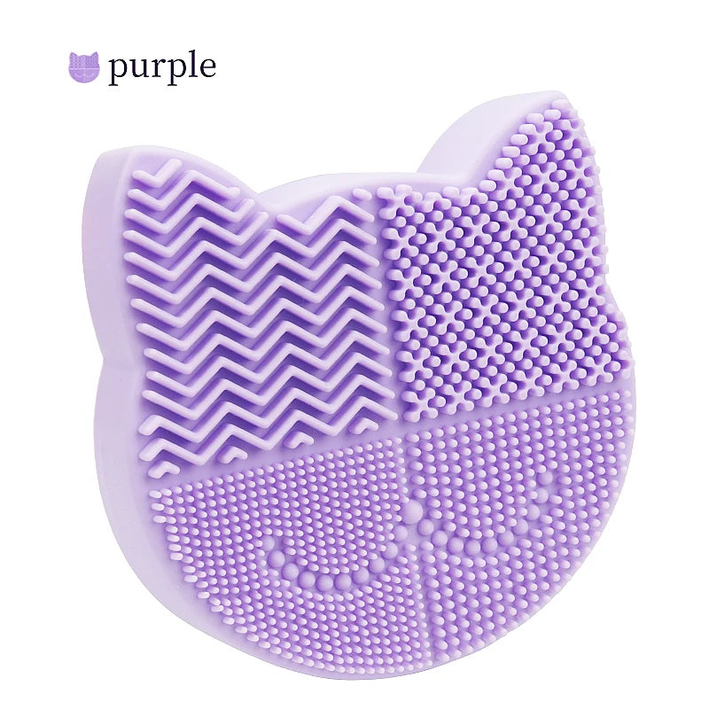 Silicone Makeup Brush Cleaning Storage Box Make Up Washing Board Cleaner Carpet Cosmetic Brushes Tools