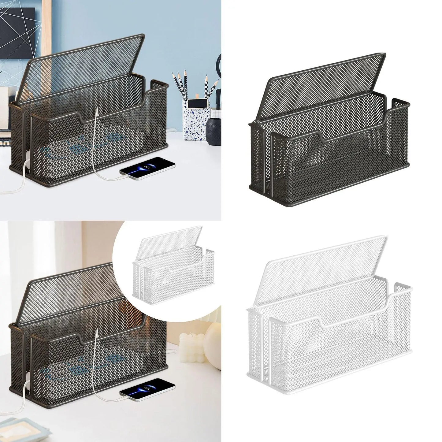Cable Management Box Cable Organizer Reusable Decor Accessories Protective