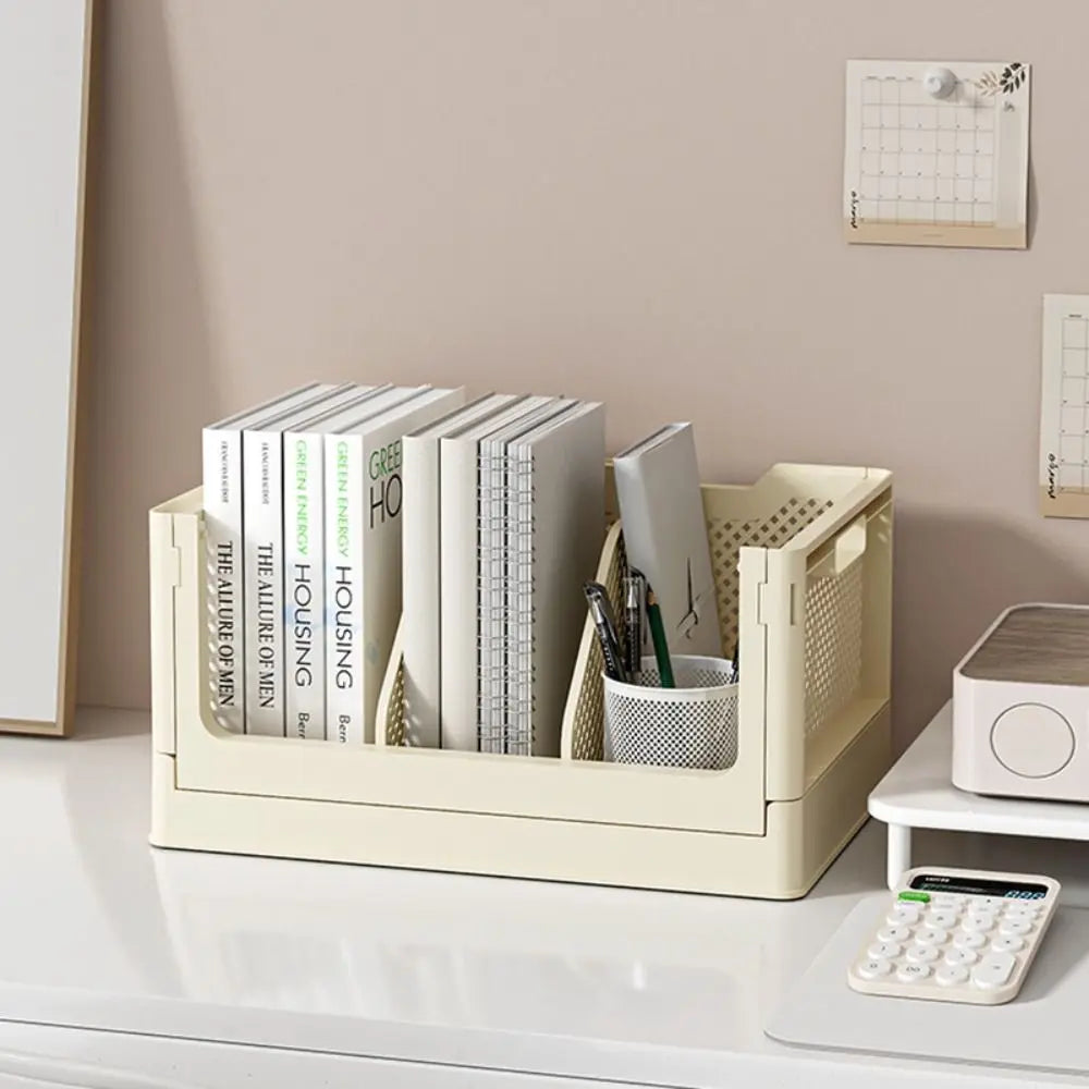Storage Container Large Capacity Foldable Storage Basket Portable with Dividers Toys Storage Bin Multi-purpose Book Frame Snacks