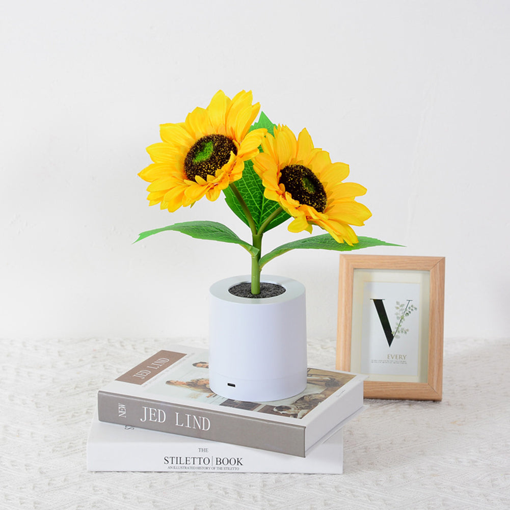 Sunflower LED Nightlight Besides Bedroom Lamp Table Lamp USB Rechargeable Light Kids Gift Home Party for Bedroom