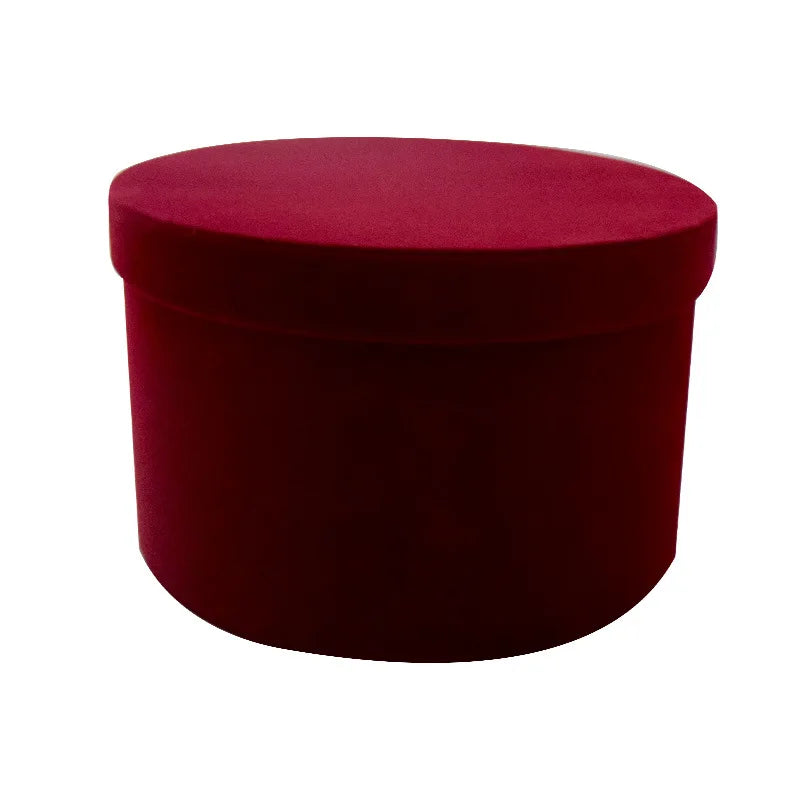 Gift Box Velvet Round Flowers Box Flower and Gift Arrangements for  for Valentines Day Birthdays Weddings Decor Florist Supplies