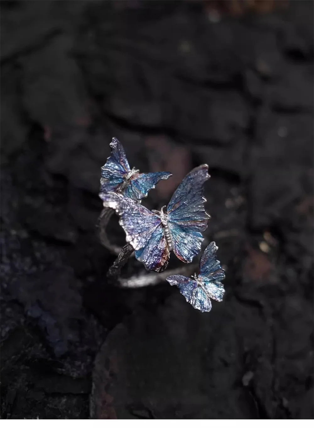 Butterfly ring, female new style butterfly habitat ring, niche design, fashionable and personalized index=r