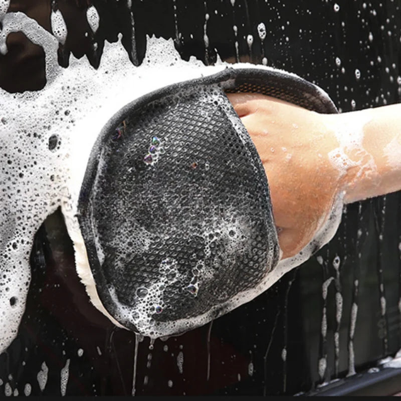 1Pc/3Pc car cleaning supplies car cleaning cloth plush car cleaning single side cleaning car gloves washing car gloves