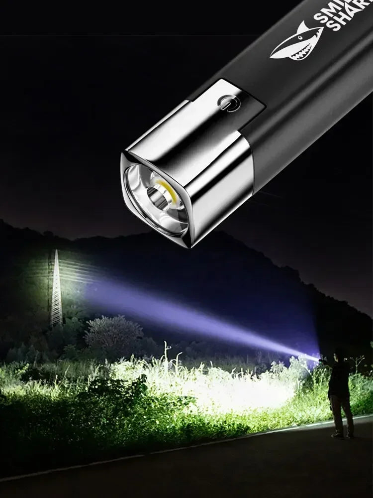 Super Bright LED Flashlight USB Rechargeable Battery Led Torch for Night Riding Camping Hunting Outdoor Waterpr Flash Light
