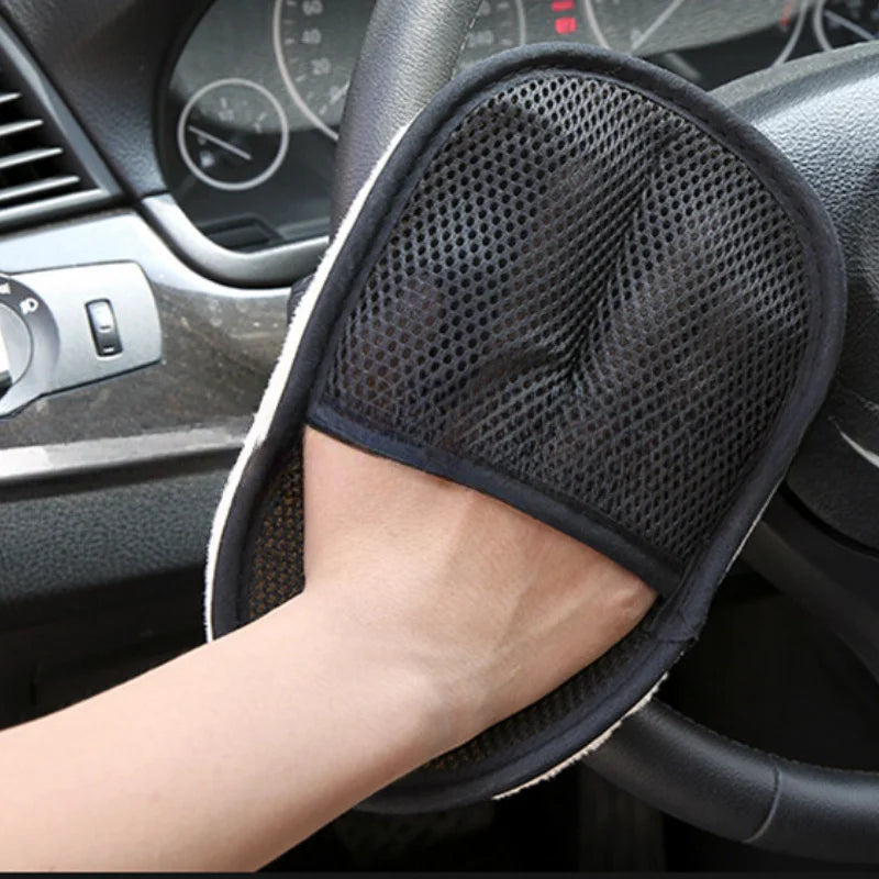 1Pc/3Pc car cleaning supplies car cleaning cloth plush car cleaning single side cleaning car gloves washing car gloves