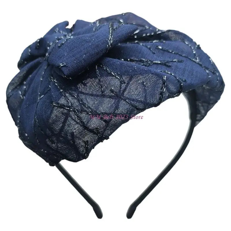 49ME Fashion Bowknot Fascinator Hat Luxurious Bows Headband With Headpiece Hair Decoration for Women and Girls