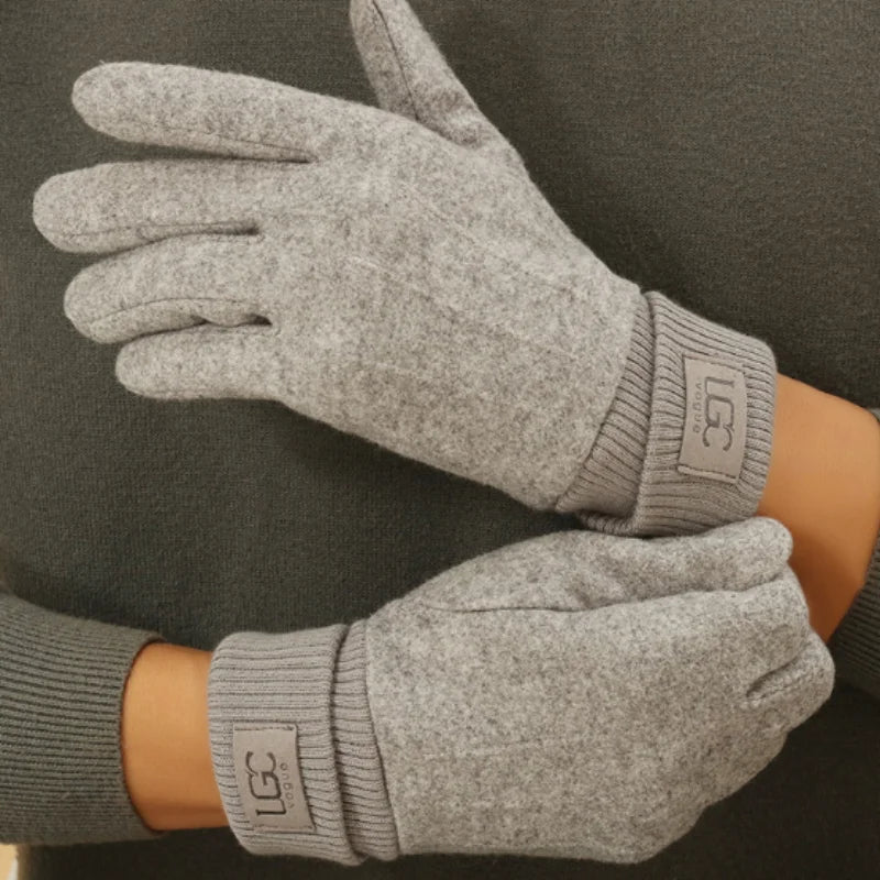 Winter Cashmere Gloves for Women Warm Touch Screen Gloves Cold Protection Full Finger Mittens Outdoor Cycling Thick Woolen Glove
