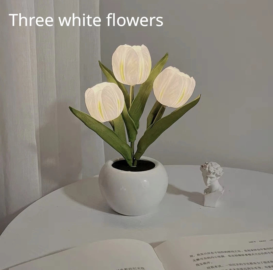 Tulip Table Lamp LED Bedside Lamp Simulation Flower Bouquet Bedroom Bedside Romantic Atmosphere Birthday Gift Home Decoration