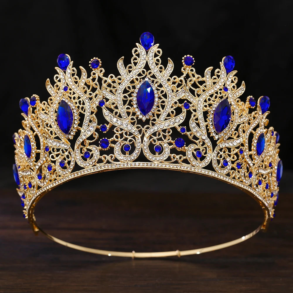 Queen Crown for Women - Baroque Wedding Tiaras and Crowns, Jeweled Costume Tiara Princess Crown, Prom Birthday Party Halloween H