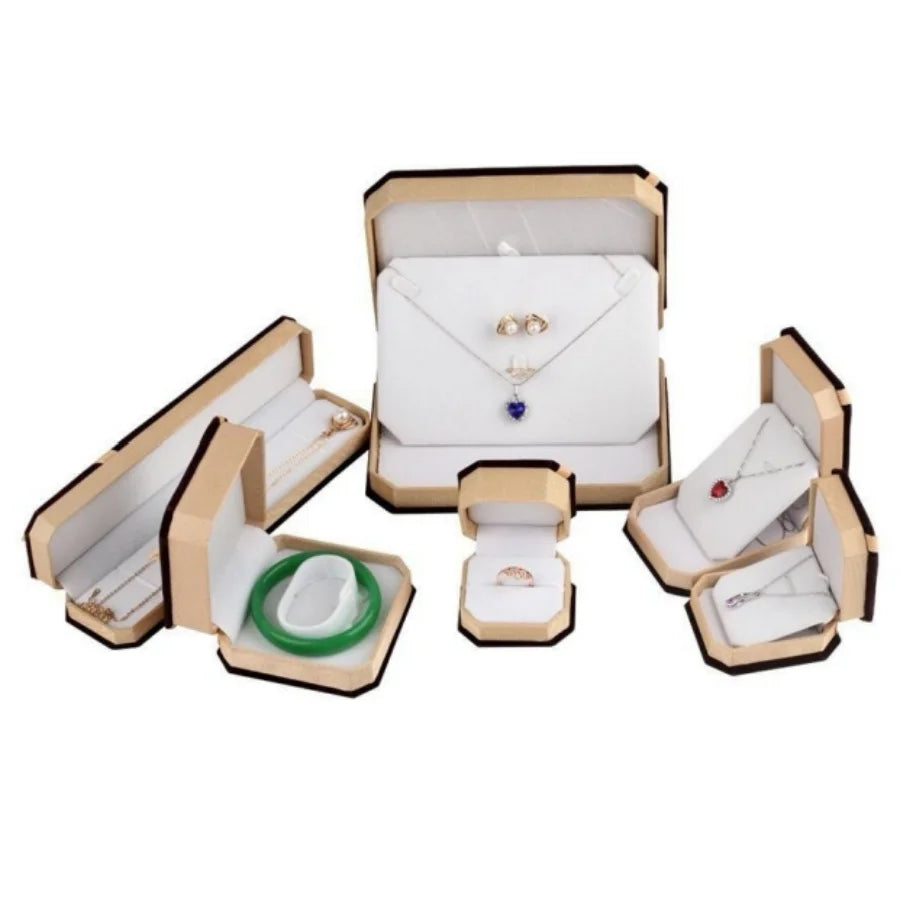 Velvet Jewelry Gift Box for Necklace Rings Pendant Bracelet Elegant Jewelry Packing Case for Festival Birthday Gifts Storage