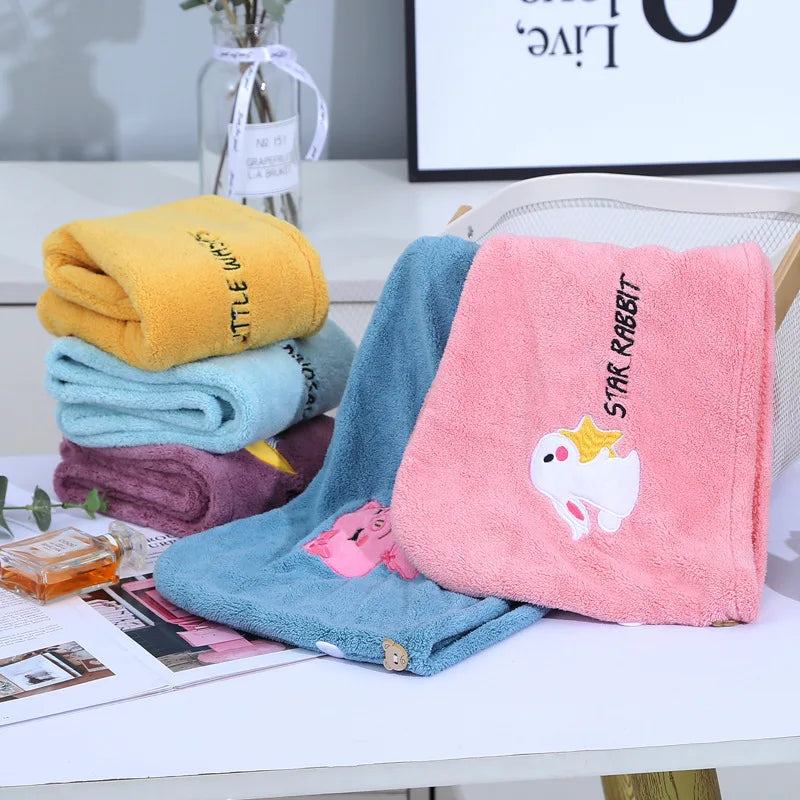 Women Microfiber Towel Hair Towel Bath Towels for Adults Home Terry Towels Bathroom Serviette De Douche Turban for Drying Hair