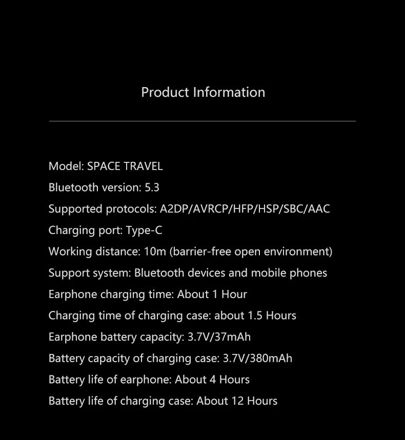 Moondrop Space Travel Bluetooth 5.3 Headphone Wireless TWS Noise Canceling Earphones 13mm Enhanced Dynamic Driver Music Headset