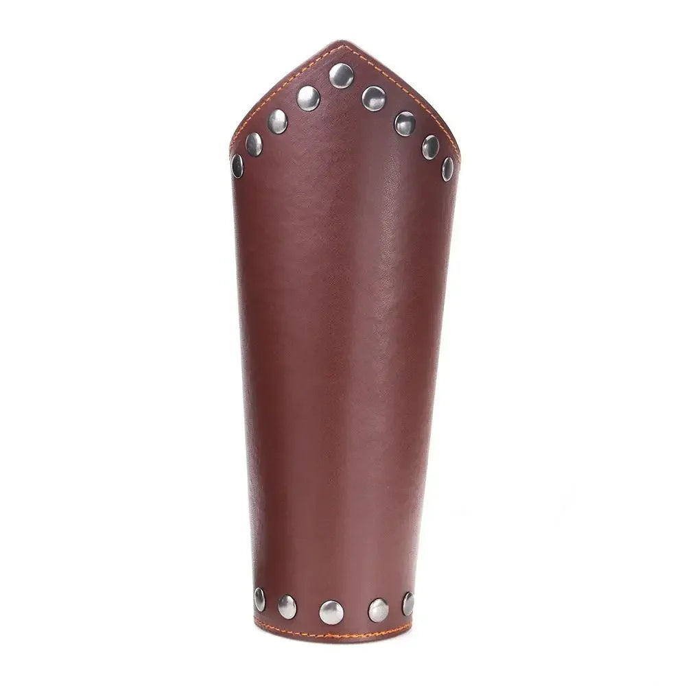 Sports Accessories Leather Archery Arm Guard Punk Gauntlet Viking Bracer Black Brown Safe Strap Men Women
