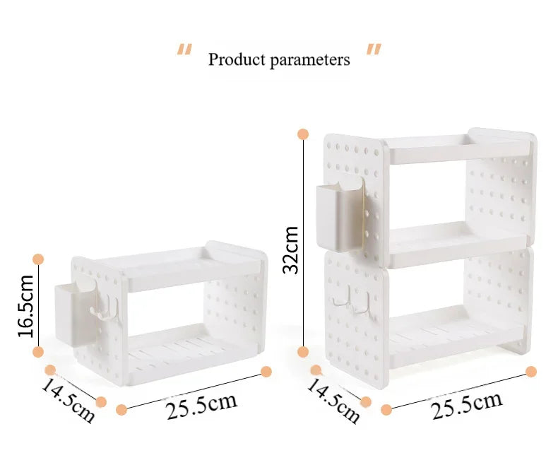 New Multi-functional 3-tier Desktop Organizer, Desktop Shelf, Hole Board, Pen Holder Office Desk Organizer, Desk Desk Organizer