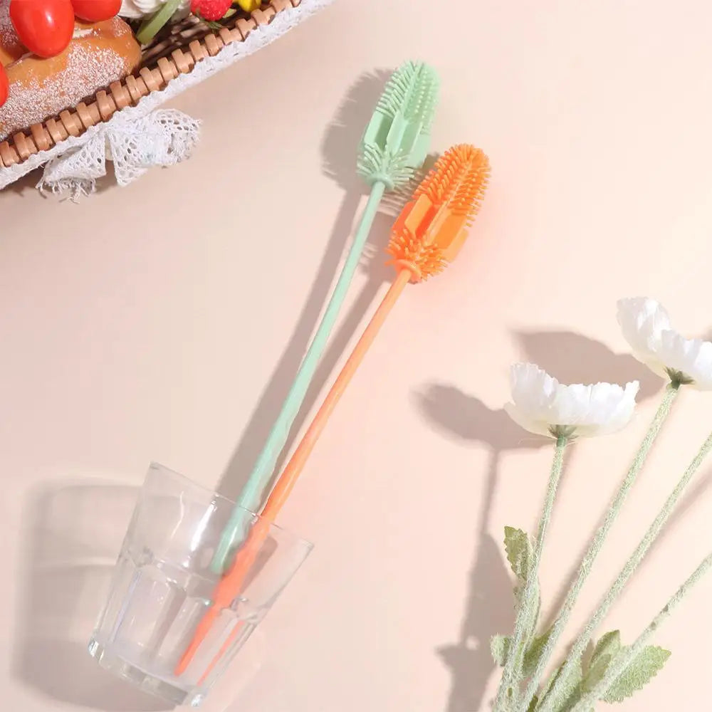 Cleaning Supplies Silicone Cup Brush Long Handle Portable Cup Scrubber Multipurpose Bottle Cleaning Brush Household