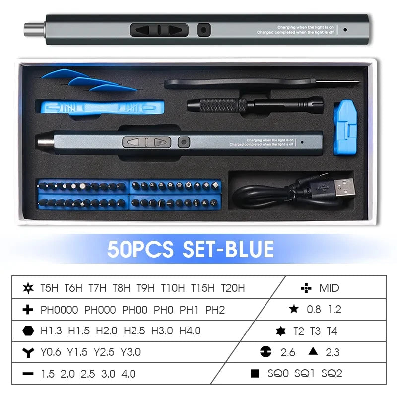 Cordless Electric Screwdriver Set 12/39/50 in 1 Precision Power