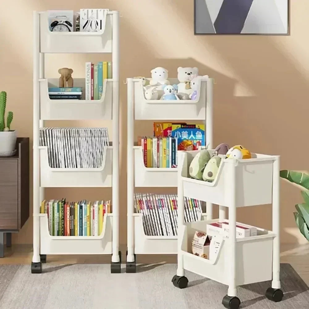 NEW Kitchen Storage Trolley Bookshelf Slit Storage Cabinet Bathroom Living Room Home Organizer Rack Kitchen Corner Narrow