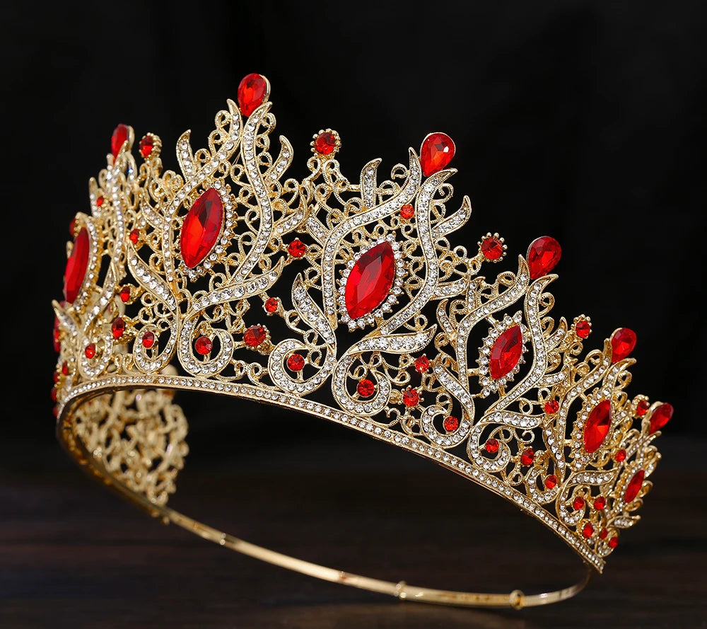 Queen Crown for Women - Baroque Wedding Tiaras and Crowns, Jeweled Costume Tiara Princess Crown, Prom Birthday Party Halloween H