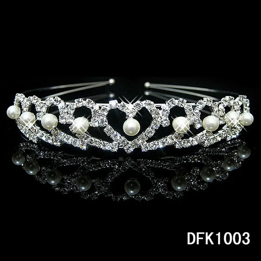 Children Tiaras and Crowns Headband Kids Girls Bridal Crystal Crown Wedding Party Accessiories Hair Jewelry Ornaments Headpiece