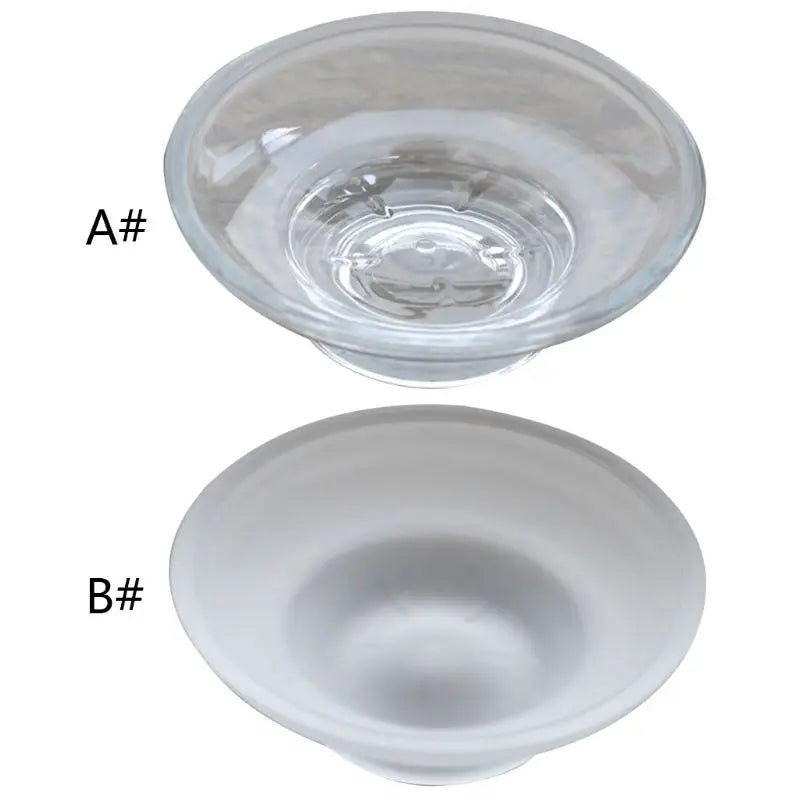 Clear Glass Soap Dish Bar Soap Holder Round Soap Saver Tray Soap for Case Soap Box for Shower Bathroom Kitchen Home Bar