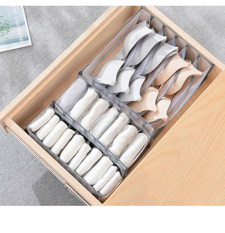 Underwear Drawer Organizer Storage Box Foldable Closet Organizers Drawer Divider Storage Boxes For Underpants Socks Bra