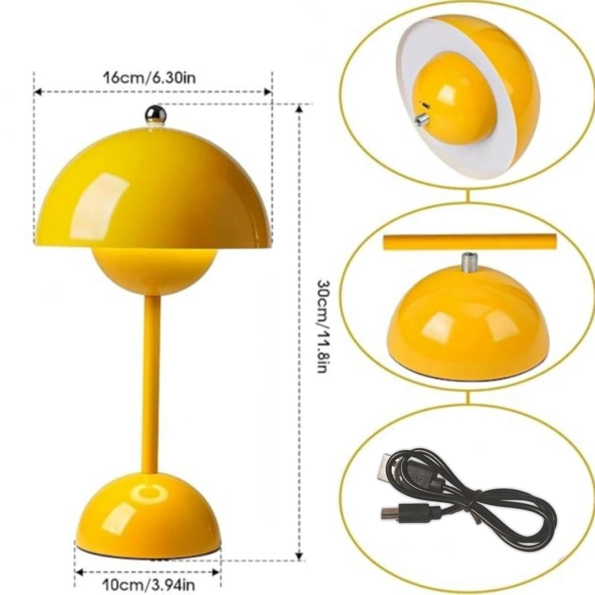 Rechargeable flower bud table lamp, ambient lamp, bedroom modern simple and atmospheric table lamp, decorative lamp
