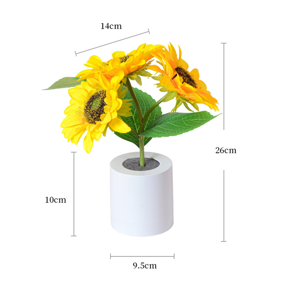 Sunflower LED Nightlight Besides Bedroom Lamp Table Lamp USB Rechargeable Light Kids Gift Home Party for Bedroom