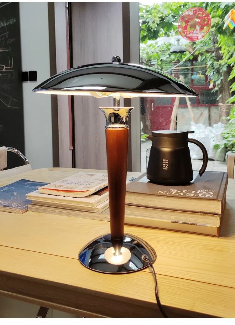 Nordic Retro Wooden Table Lamp Bauhaus Table Lights for Simple Living Room Bedroom Study Bedside Decoration Designer desk lamp