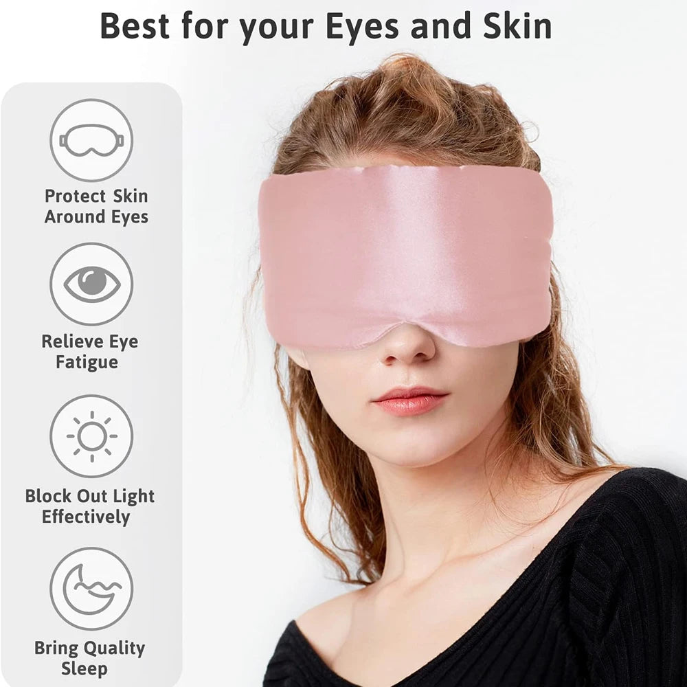 100% Mulberry Silk Blackout Sleeping Eye Mask Soft And Non-Intraocular Pressure Sleeping Mask Suitable For Side Sleep Adjustable