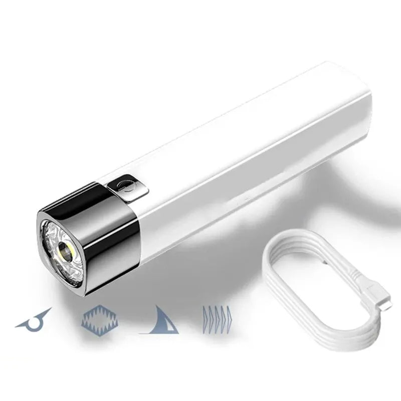 3 Modes Portable 2 IN 1 Ultra Bright G3 Tactical LED Flashlight Mini Outdoor Lighting Power Bank Flashlight With USB Charging Ca