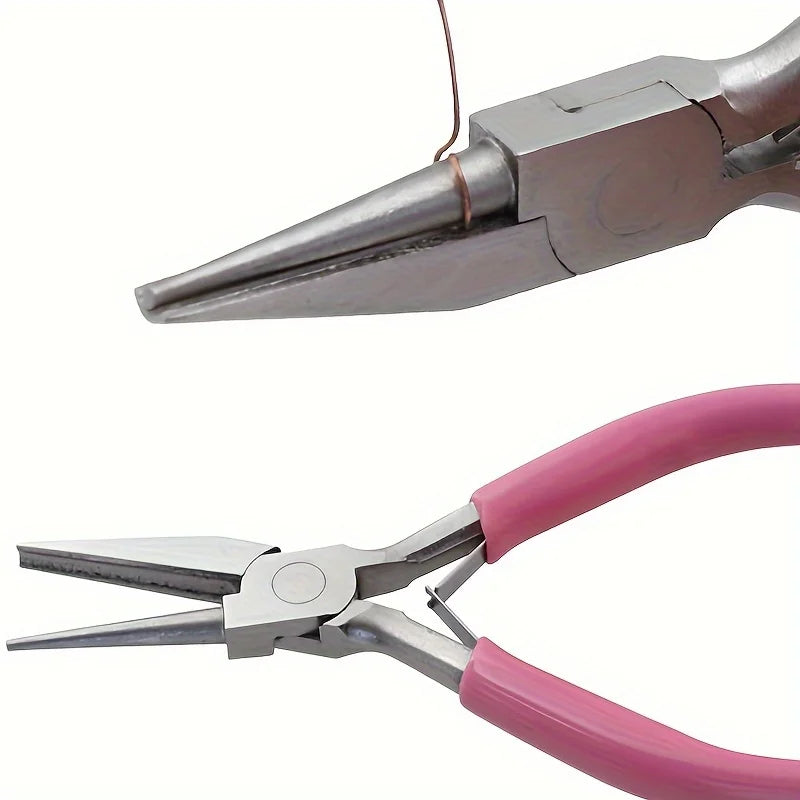 5-inch professional round concave pliers, used for jewelry making mini precision wire loop tools, ideal DIY manual tools