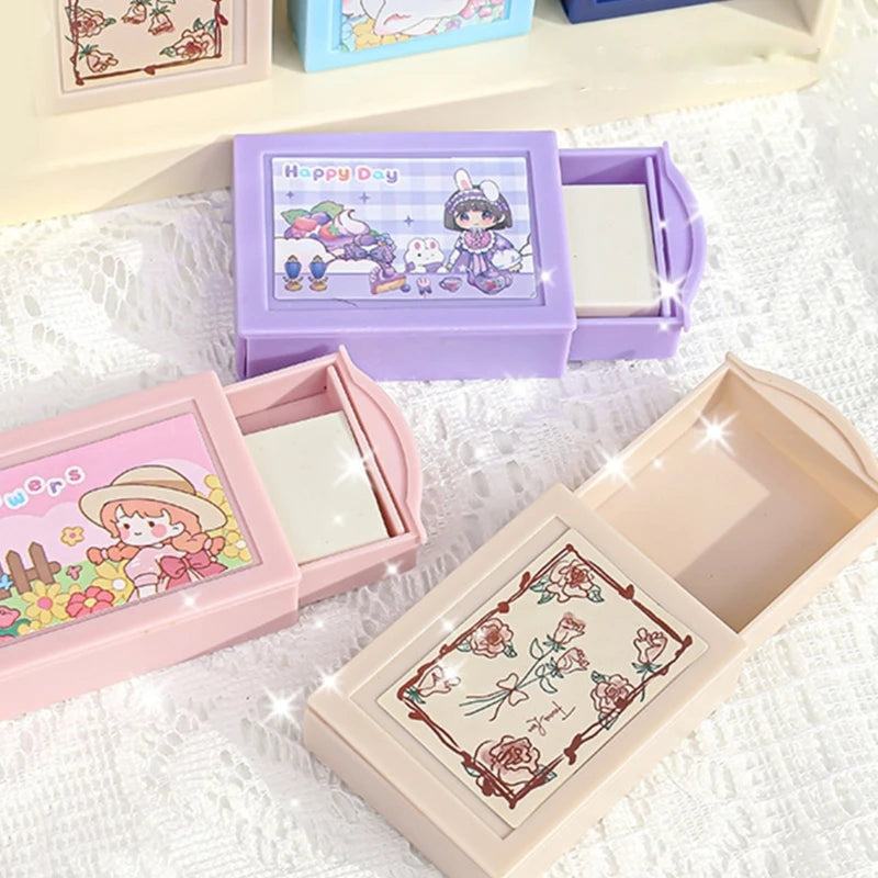 Fun Magical Case Erasers Cartoon Magical Box Erasers Large Rubber Erasers Stocking Fillers For Kid Students Game Rewards