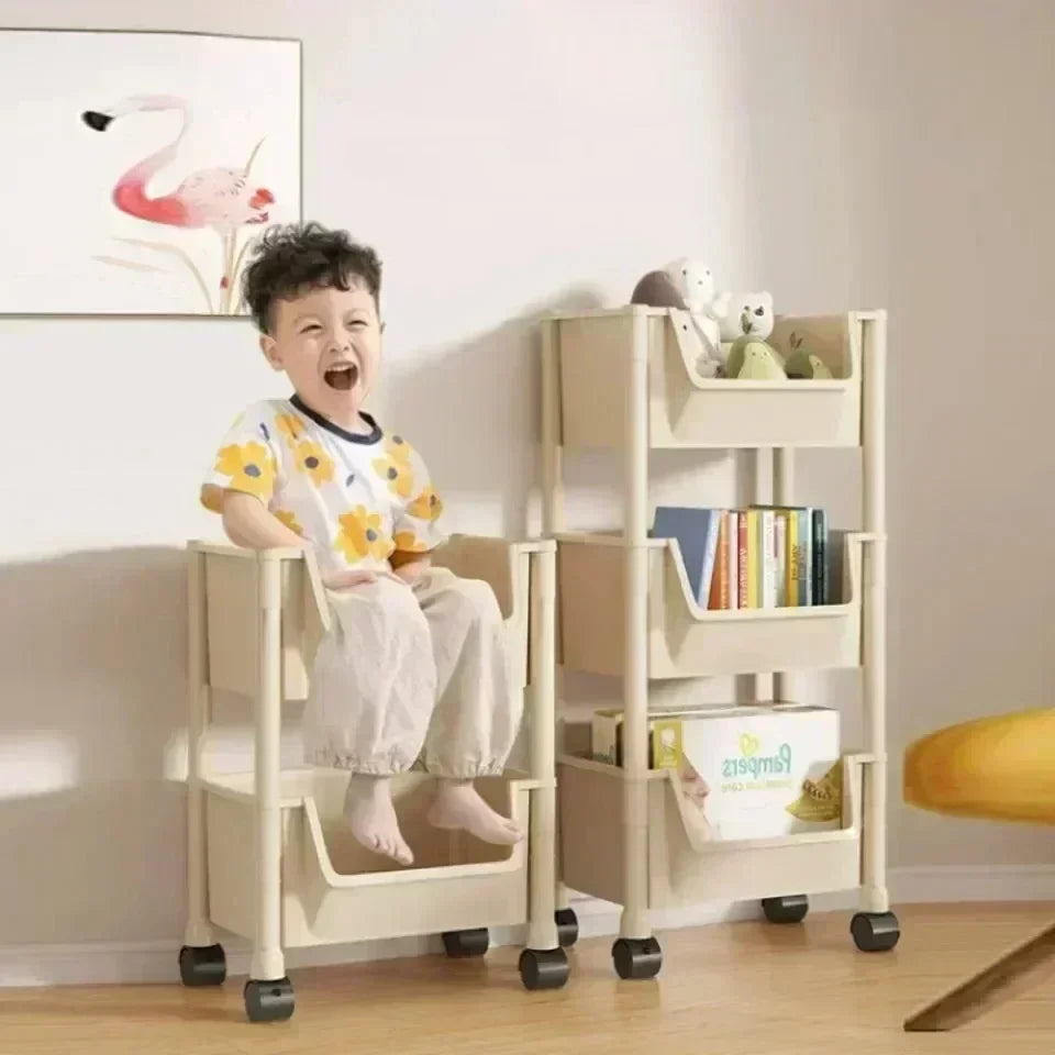 Storage Rack Is Movable and Adjustable Suitable for Kitchen Bathroom Space Saving Storage Rack Home Decoration Storage Products