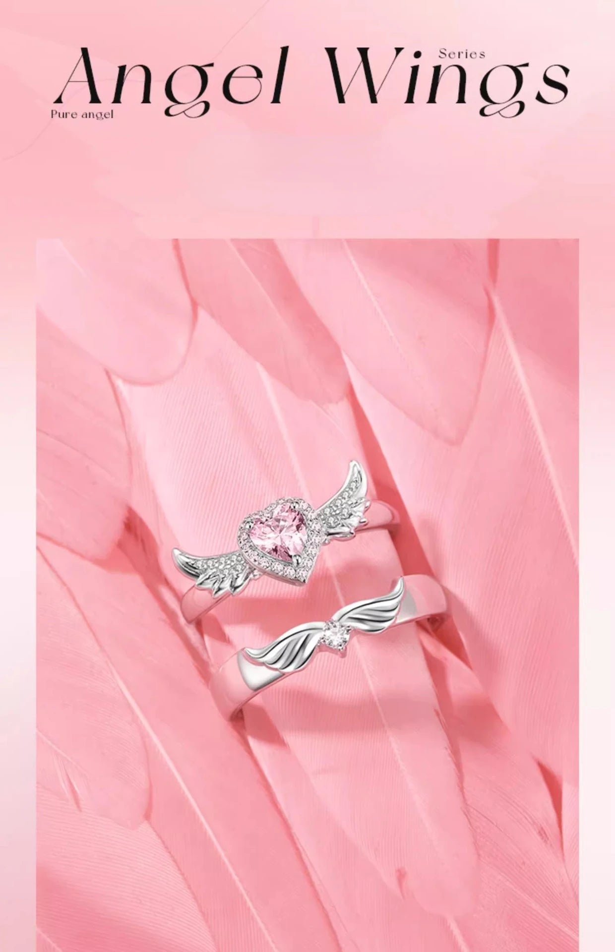Respectable and Sophisticated Angel Wings with Gorgeous GemStone!