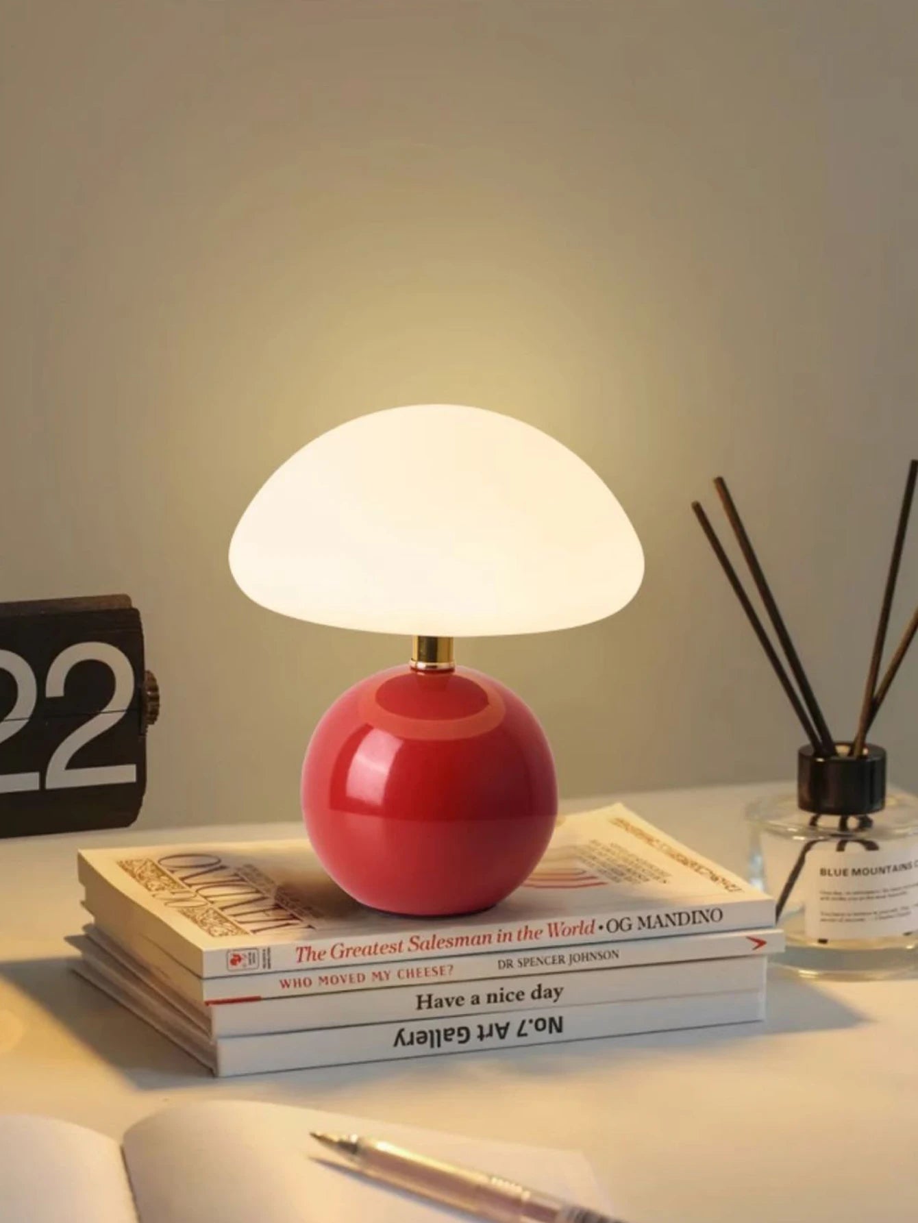 Led table lamp for bedroom Lamp bedside table White/pink/red/beige/orange stromatolite moon desk Mood light Room decorating item