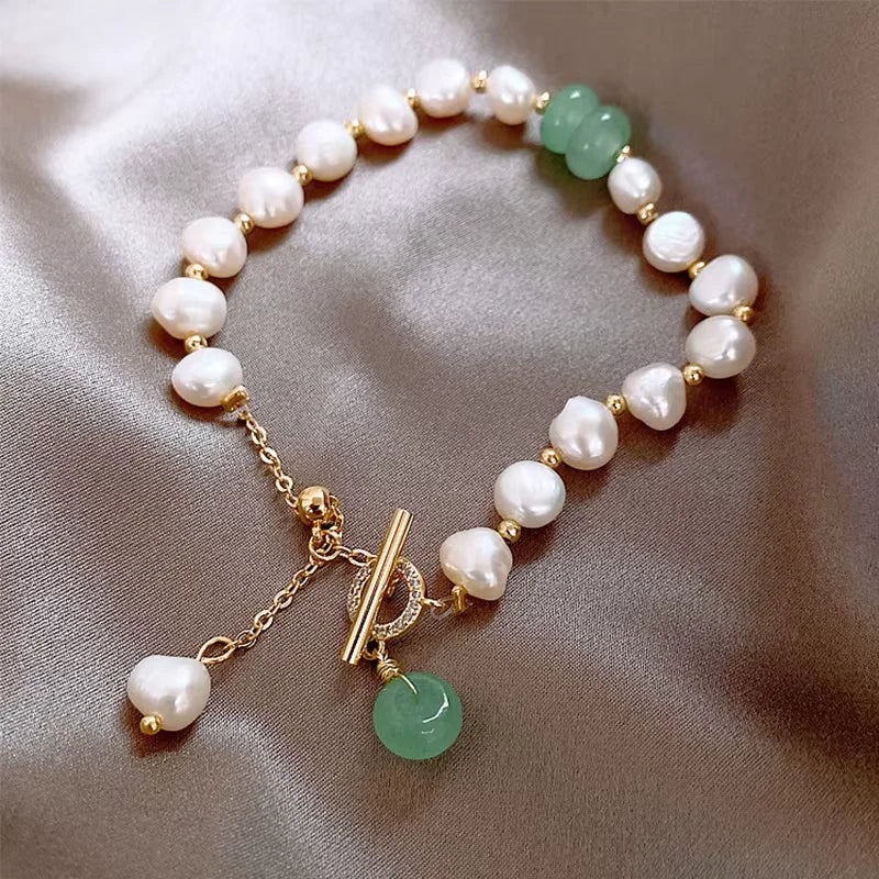 Trendy Imitation Pearl Bracelet Pendant Bracelets For Women Charm Adjustable High Quality Fashion Party Jewelry Gift