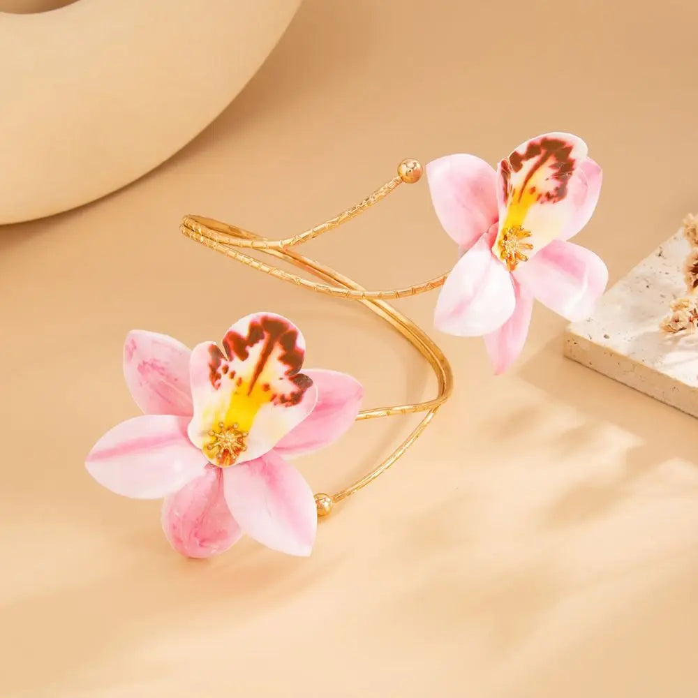 Fairy Adjustable Flower Arm Chain Exquisite Trendy Armband Exotic Style Egg Flower Open Arm Bangle Arm Accessories