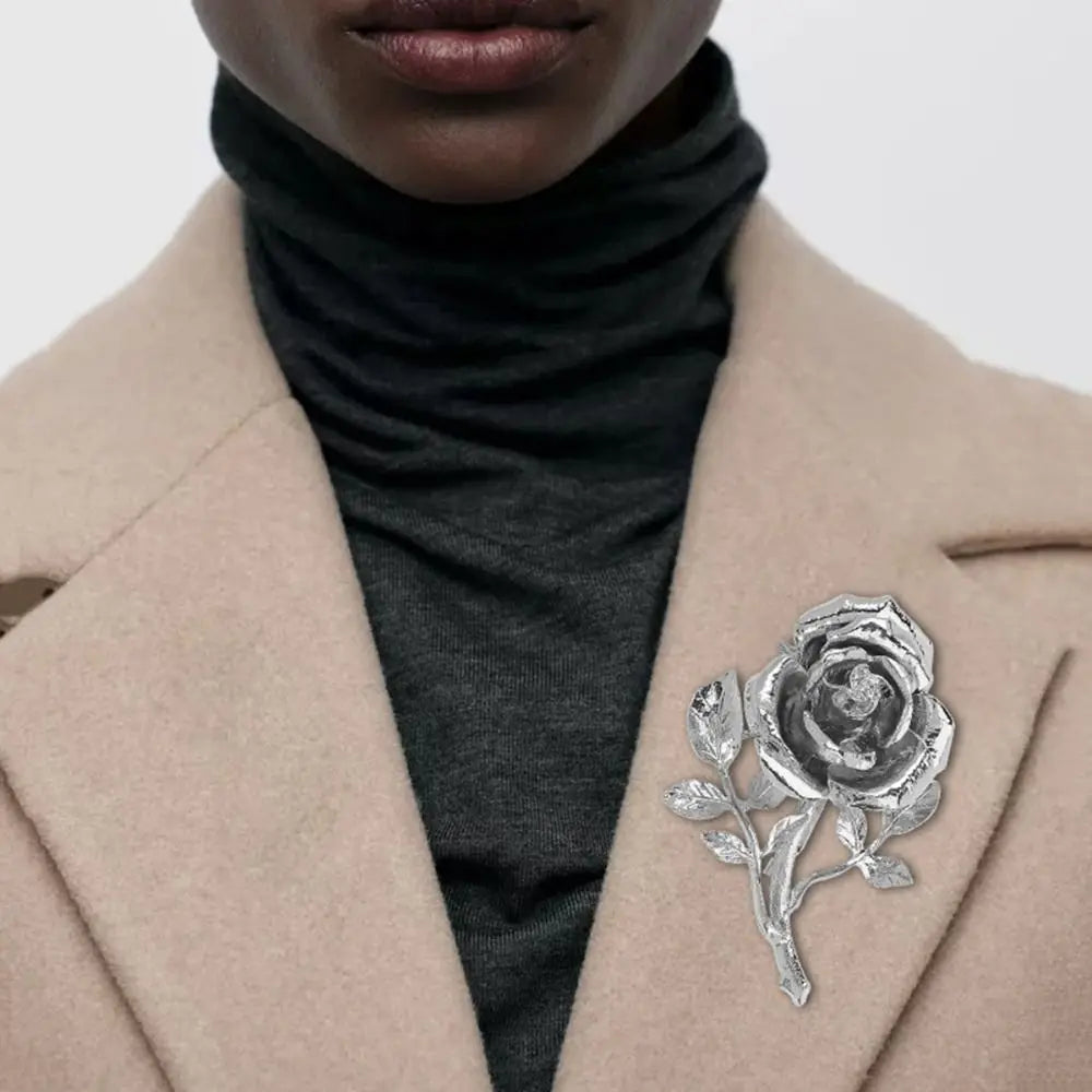 Flower Fairy Rose Brooches Bangle Collar Pin Bouquet Open Bracelet Alloy Jewelry Accessories Banquet Clothes Pin Friends Gift