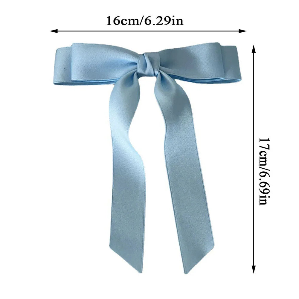 Fashion Fabric Hair Bow Hairpin for Women Girls Ribbon Hair Clips Black White Bow Top Clip Female Hair Accessories